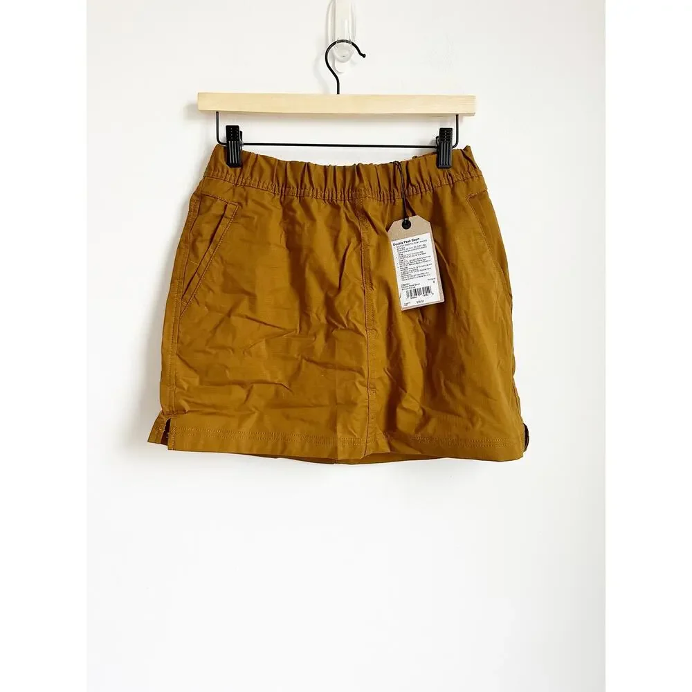 NWT prAna Double Peak Skort Antique Bronze Size 4 Yellow Gold